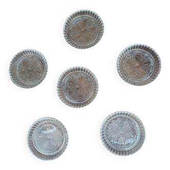 Set of six vontahe glass bottle rest