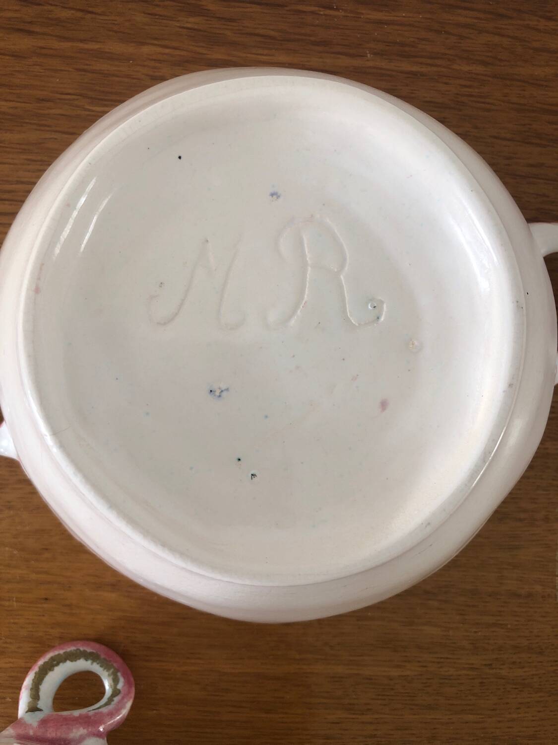 Vintage cracked iron earthenware candy box