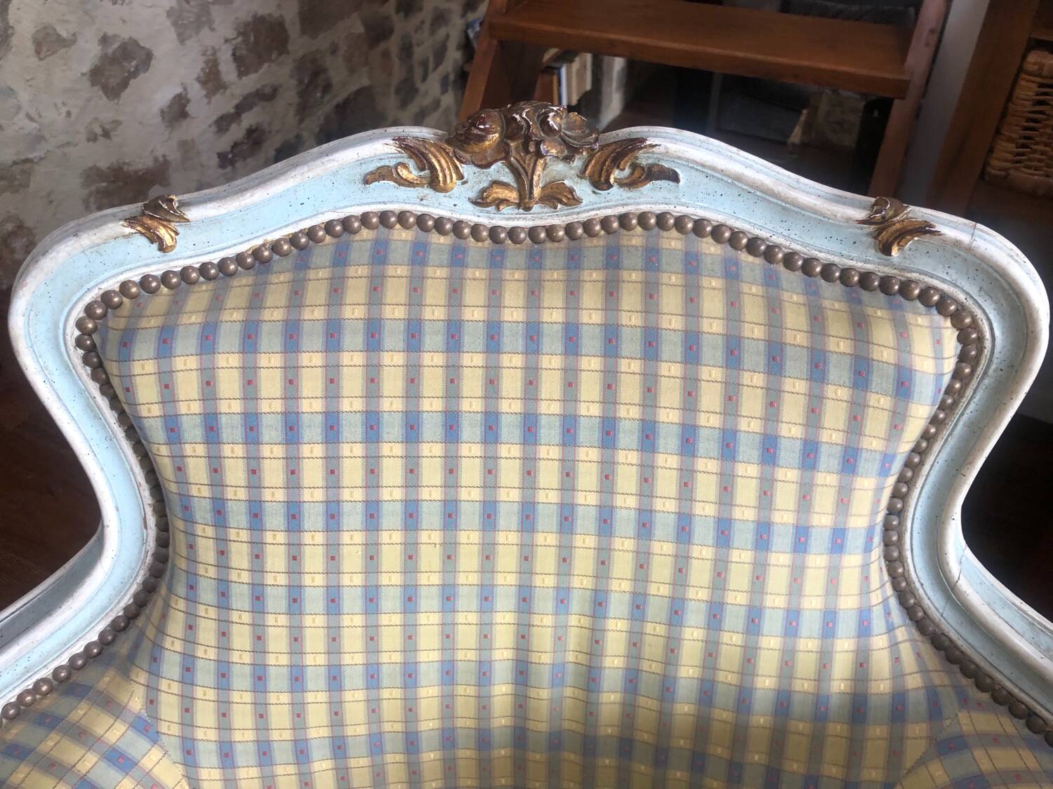 Louis XV rococo sofa and armchair