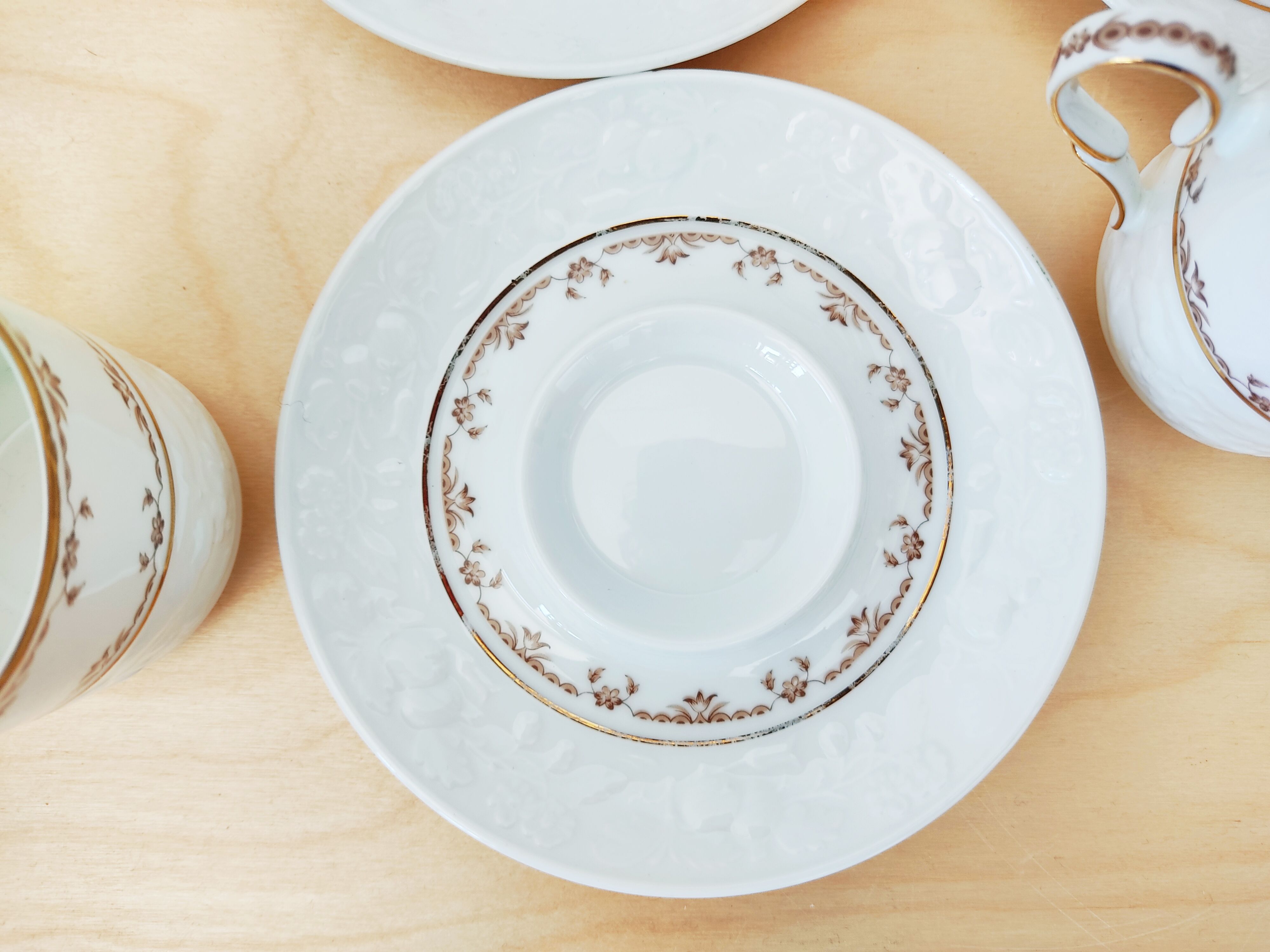 Ensemble de 6 tasses et 5 sous-tasses Bavaria