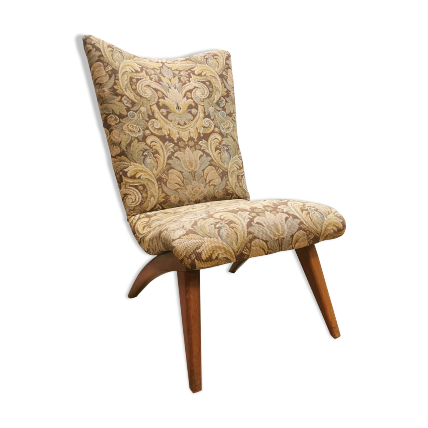 Vintage Dutch design easy lounge chair bG. Van Os