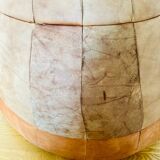 Pouf en patchwork de cuir 70´s vintage