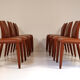 Lot of 8 leather chairs by Mario Bellini for B&B Italia