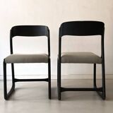 Pair of Baumann sleigh chairs