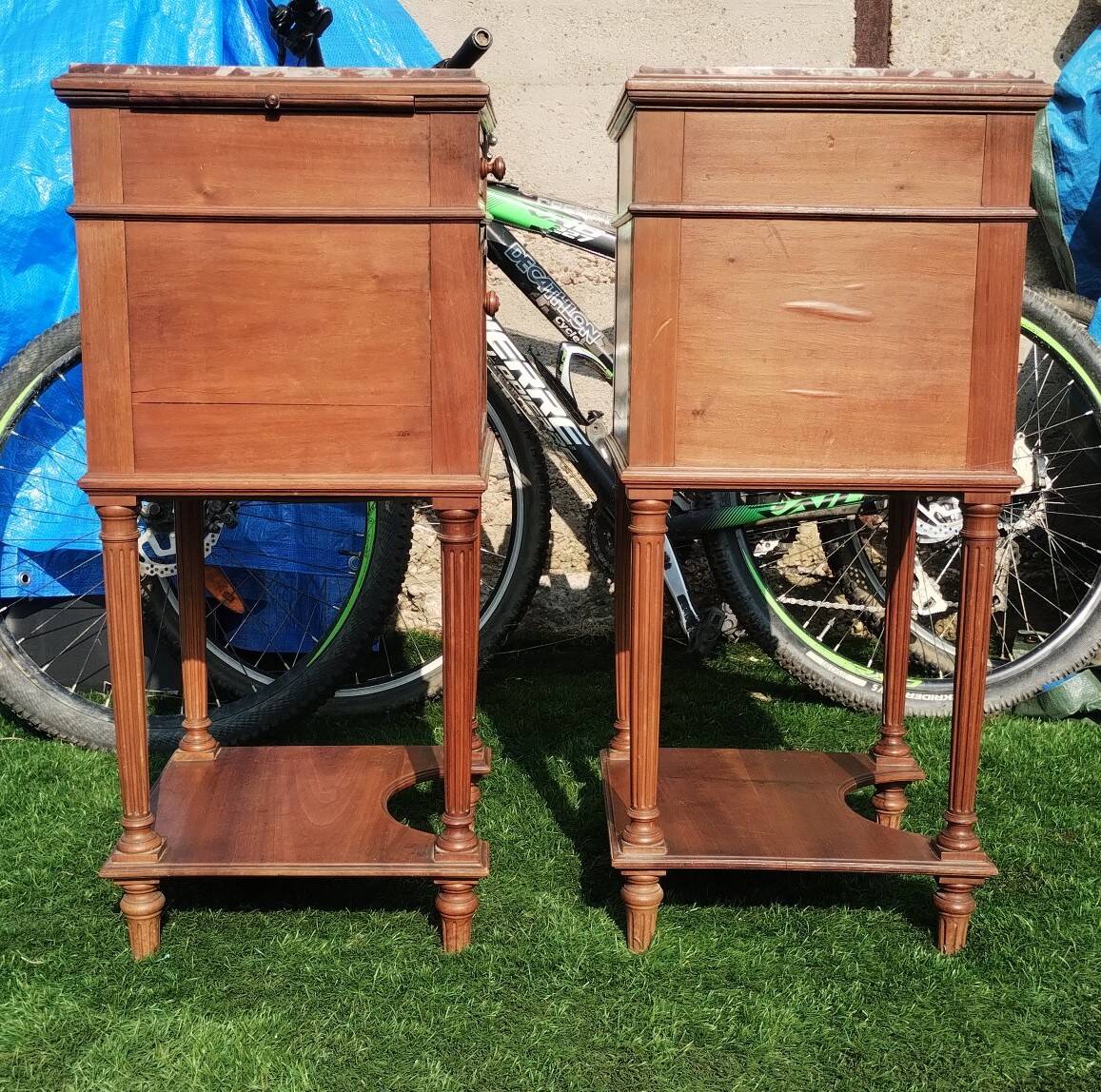 2 solid wood bedside tables