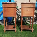 2 solid wood bedside tables
