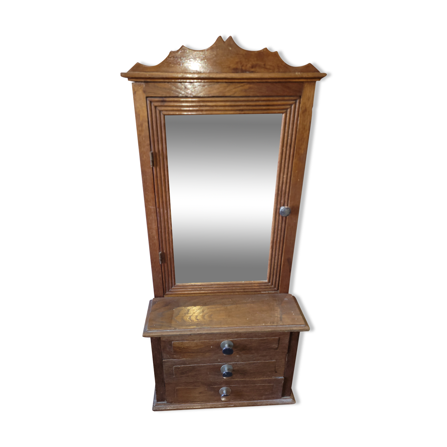 Oak medicine cabinet mirror