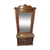 Oak medicine cabinet mirror