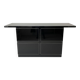 Black lacquered 4-drawer cabinet by David Lange with a lacquered top.