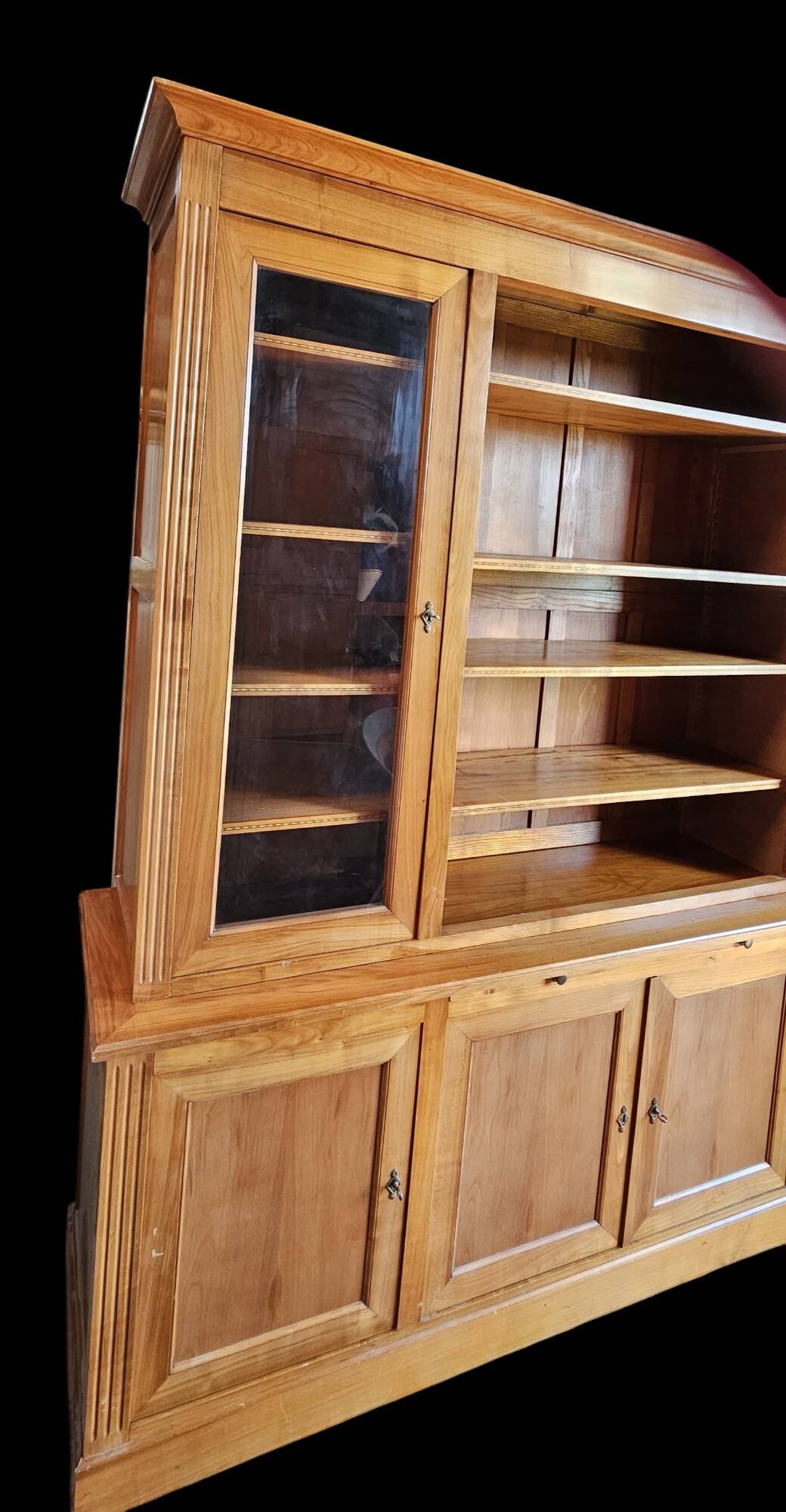 Cherry wood bookcase