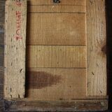 Antique Louis Philippe mirror in black and brown.