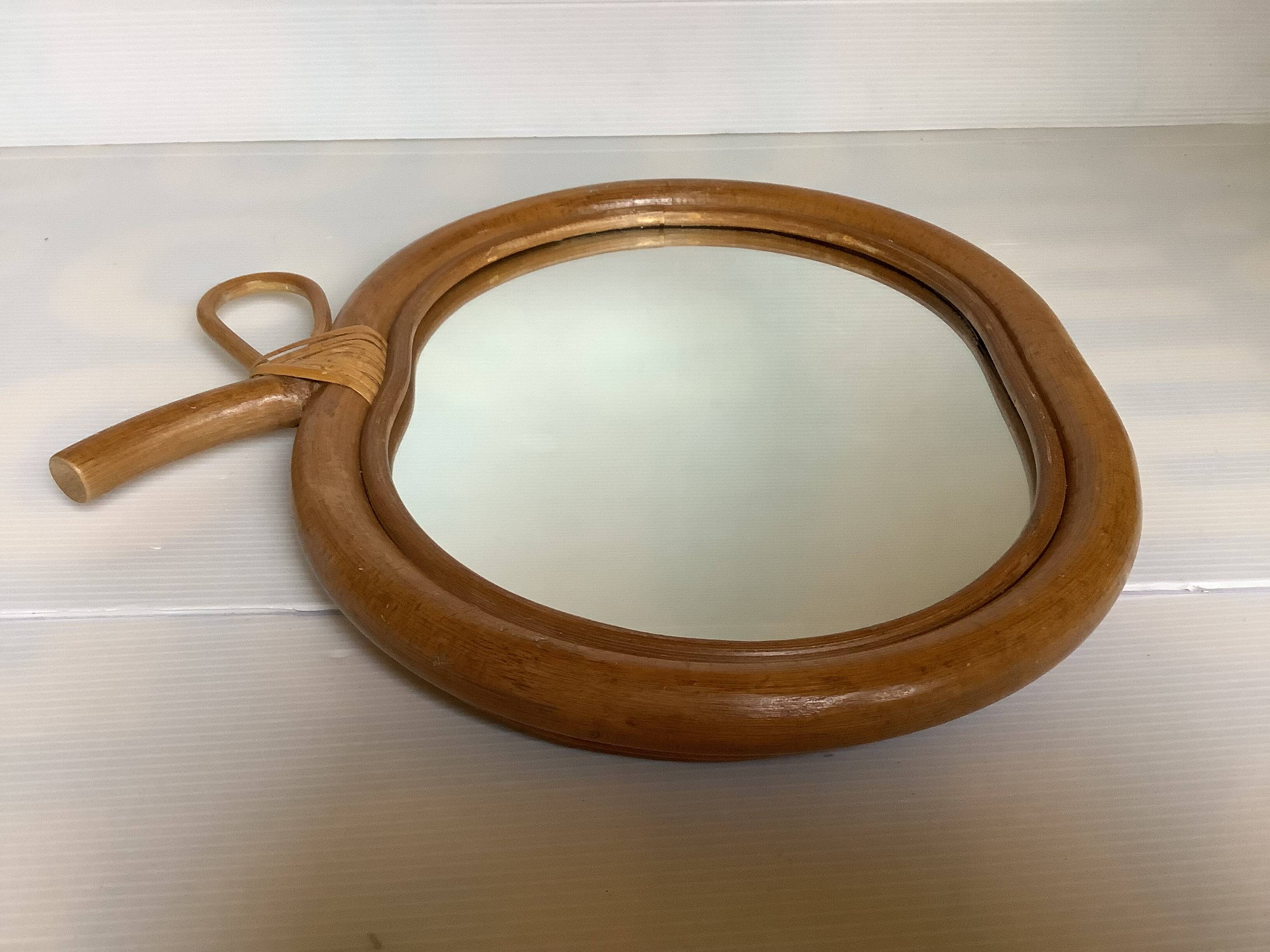 Vintage bamboo apple mirror