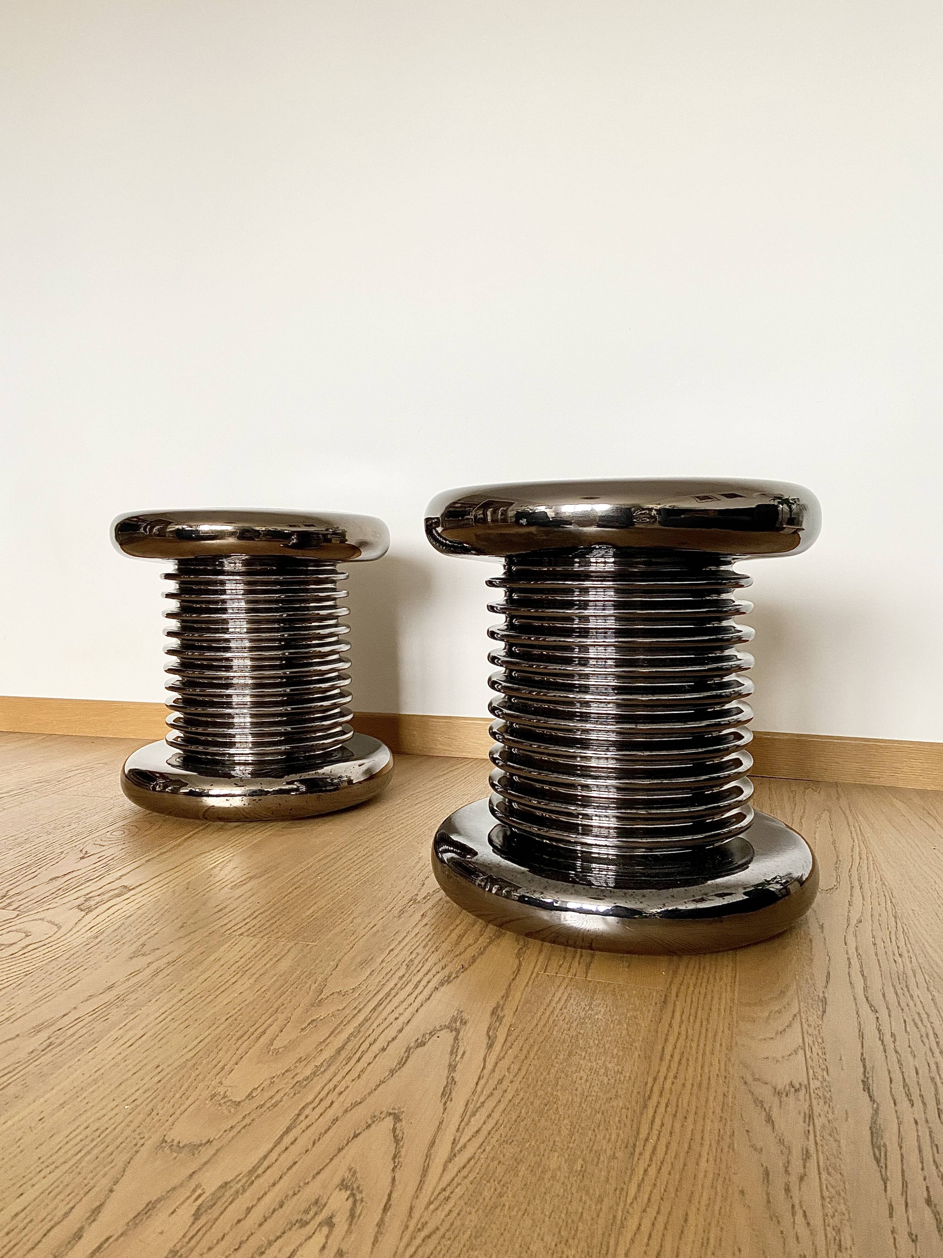 Paire de tabourets Bobbin