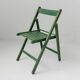Chaise pliante vintage en bois des années 1970, par Realpina Italie, finition verte