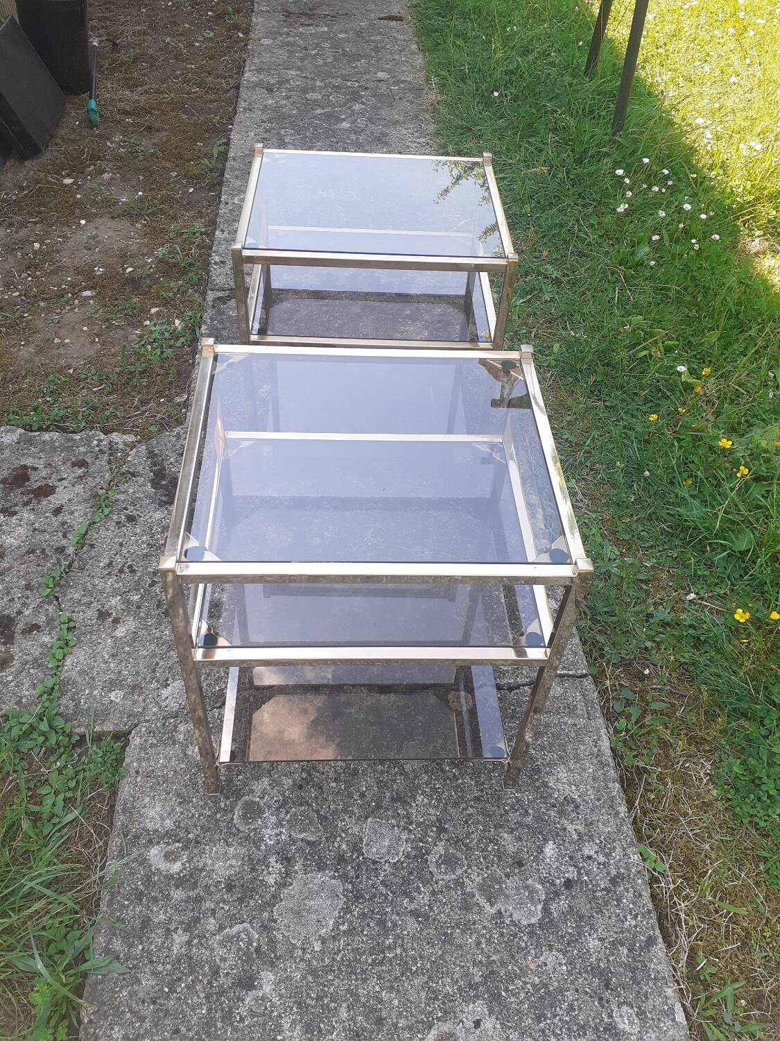 Paire de bouts de canapé