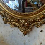 Mirror oval wood stuck and Golden State 110 x 68