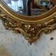 Miroir ovale bois stuck et doré état d'origine 110x68