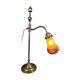 Lampe de table tulipe verre Muller Frères, col de cygne ajustable 56 cm SB