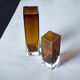 Pair of amber glass vases – Murano Sommerso style