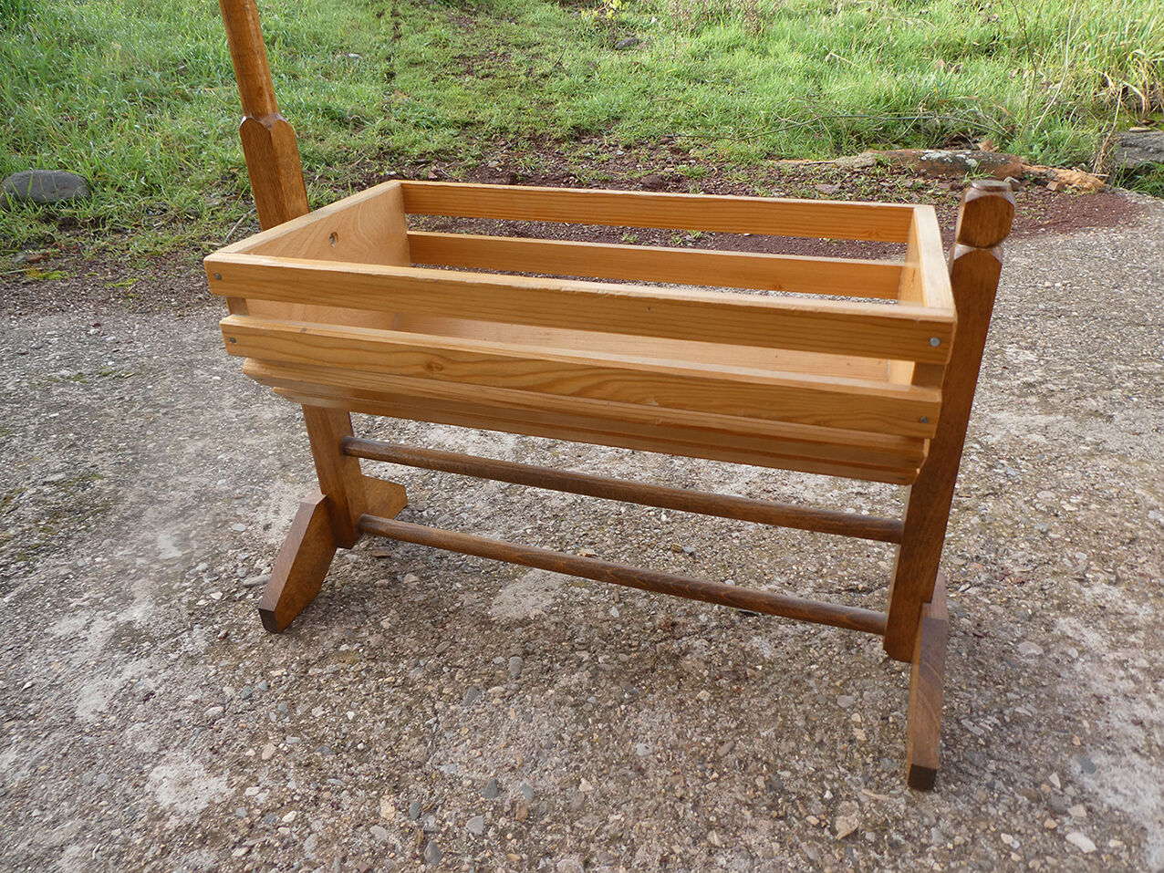 Vintage rocking doll bed cradle