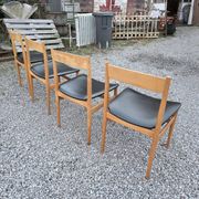 4 chaises scandinave en hêtre des années 60