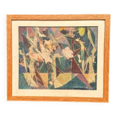 Original Swedish Oil on Canvas – “Composite” by Torsten Olson – Signed – Dated 1958 – Vintage & Newly Framed