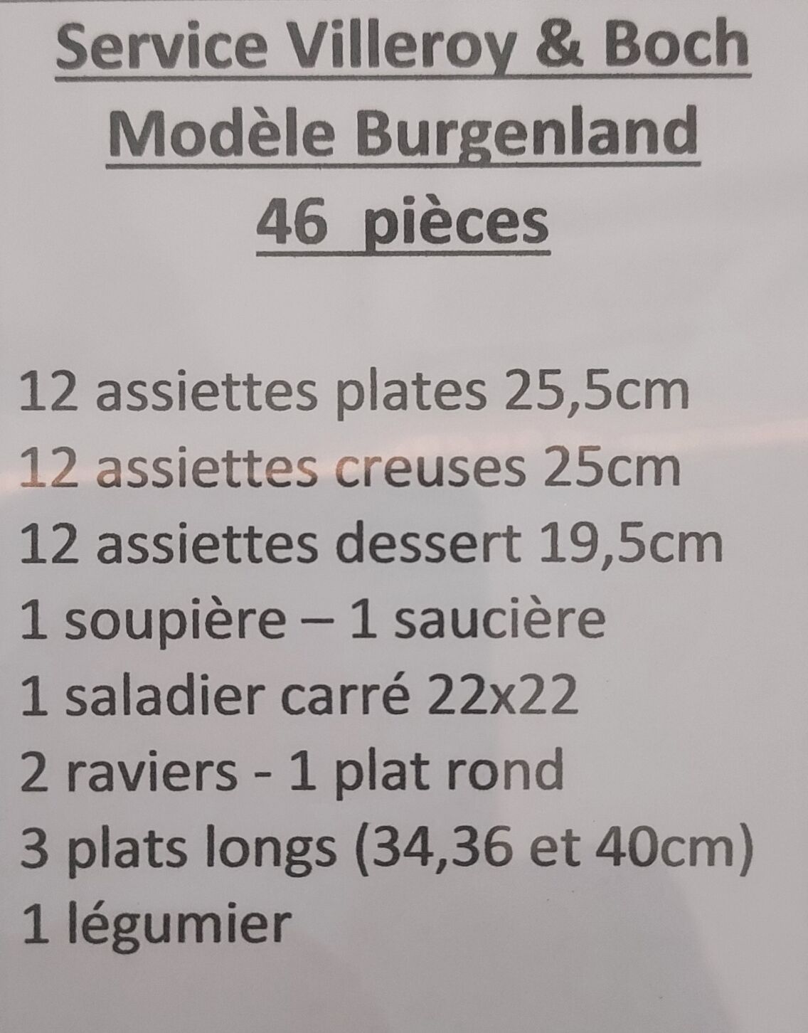 Burgerland villeroy and boch service
