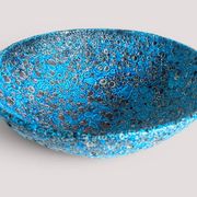 Turquoise ceramic fruit bowl by Charles Cart Vallauris, circa the 1960s.