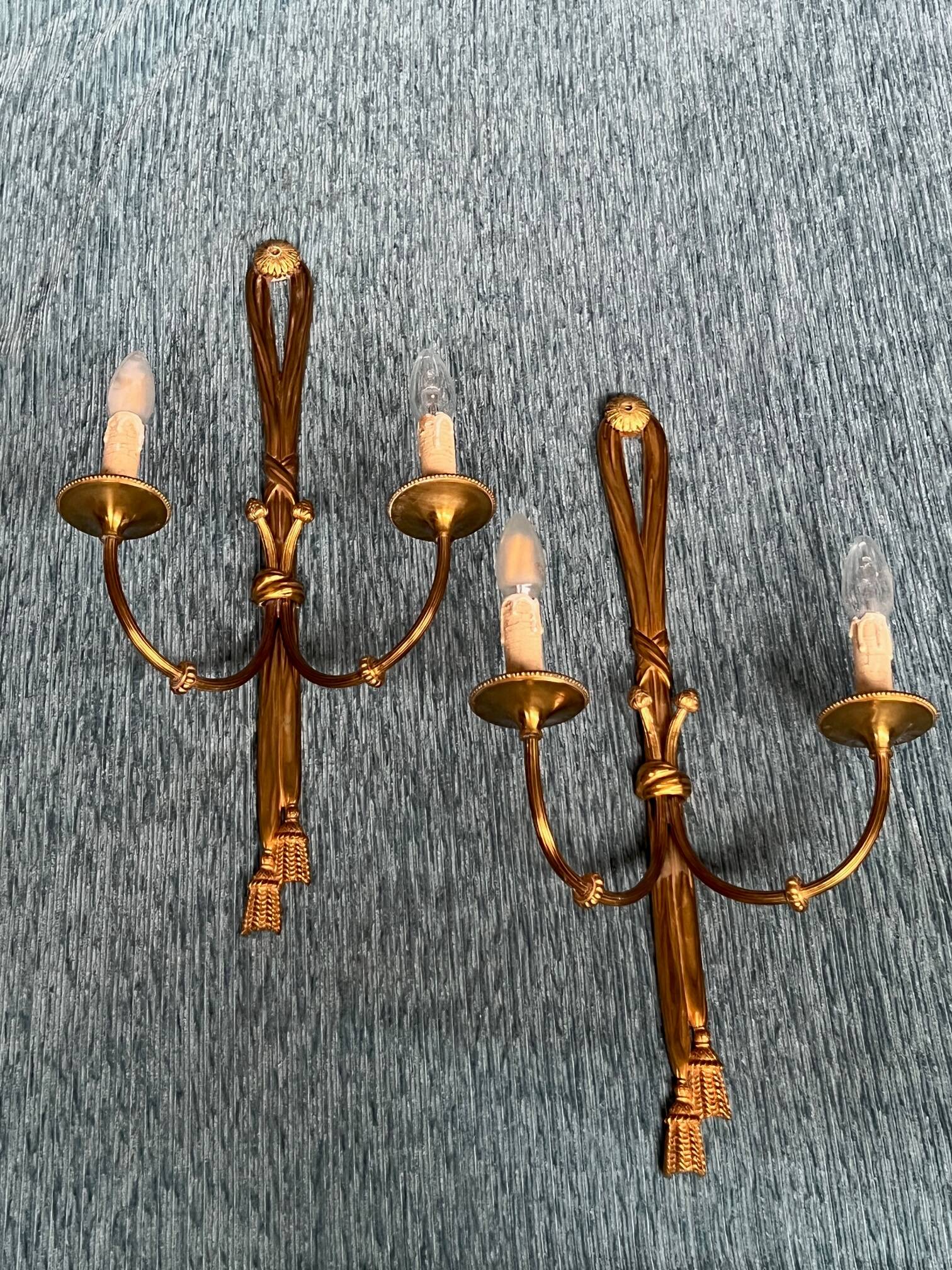 Pair of Louis XV style wall lights.