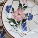 6 vintage flat plates faience Saint-Amand model Maurice – Flora decor