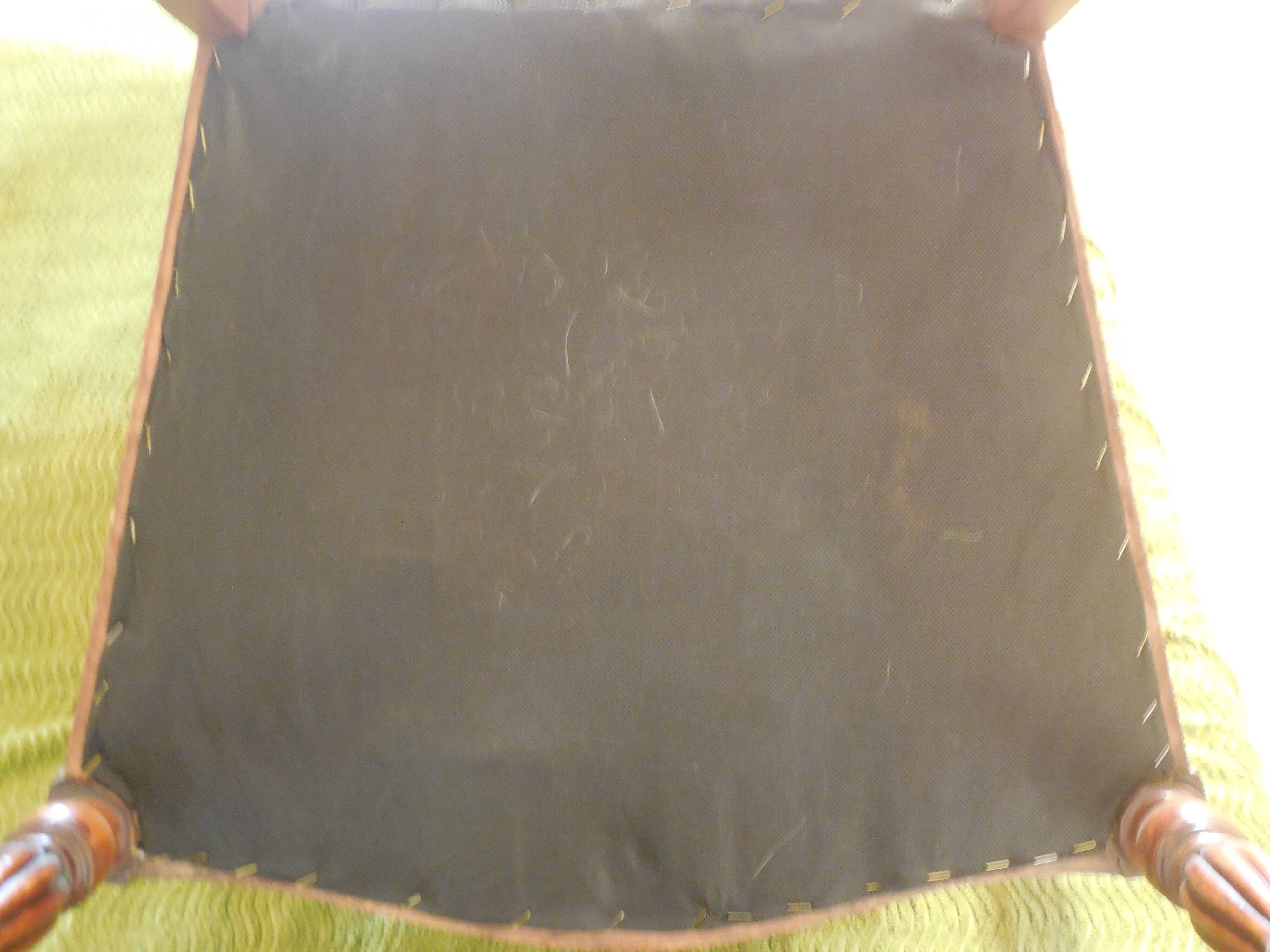 Restored antique armchair reupholstered Louis-Philippe period