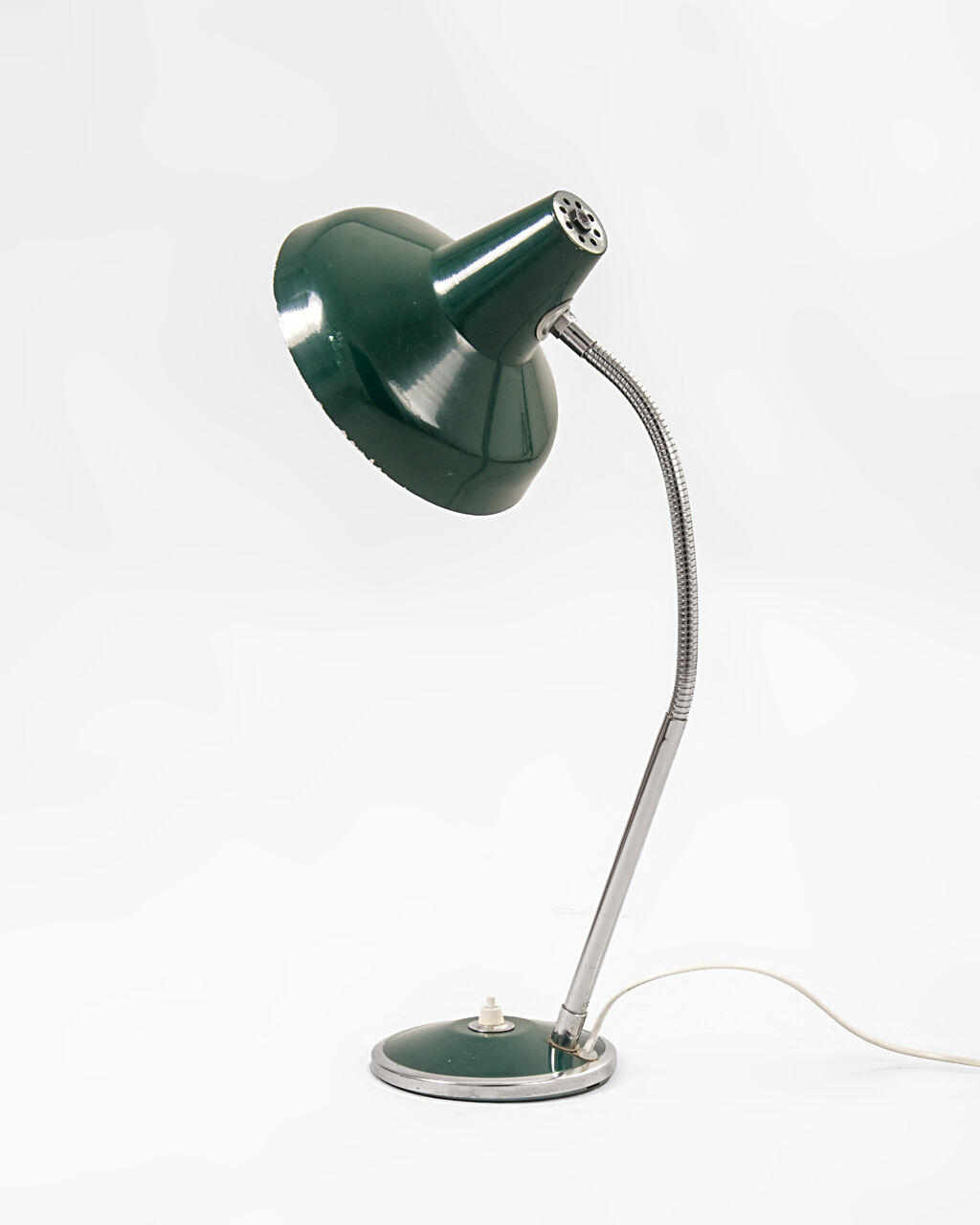 Green desk lamp, France, 1960's