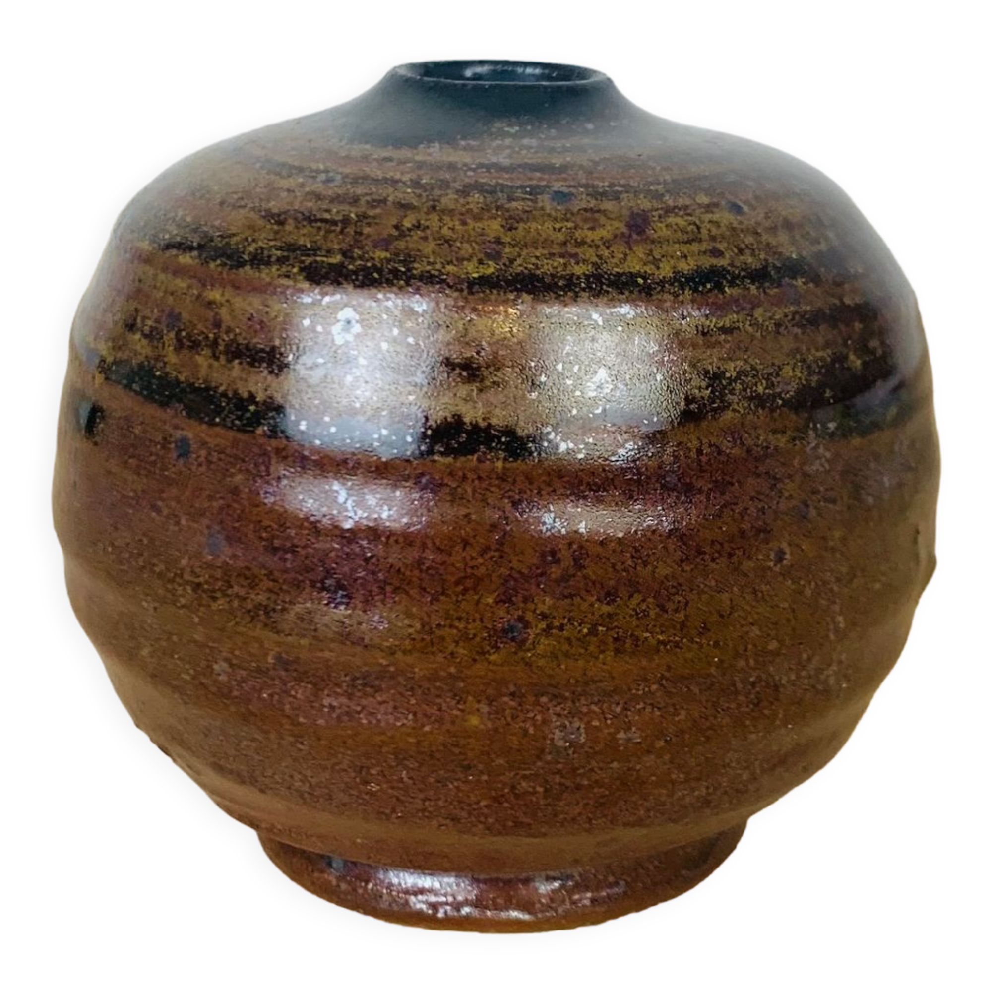 Miniature vintage sandstone ball vase