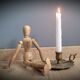 Brass candle holder flowers