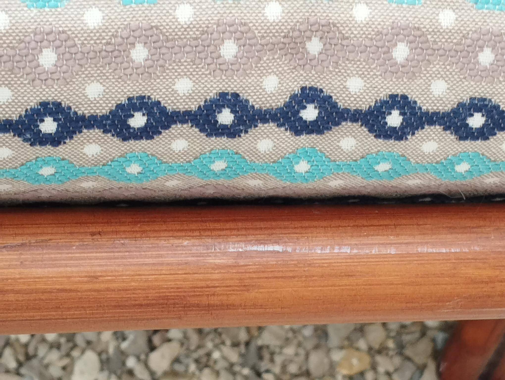 Pair of glacier blue rattan armchairs French Riviera vintage ép