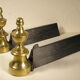Pair of brass chenets