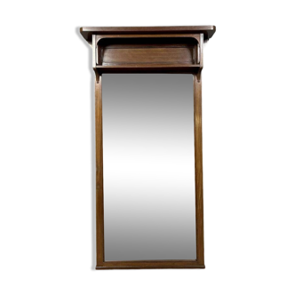Art Nouveau corridor mirror in mahogany circa 1900