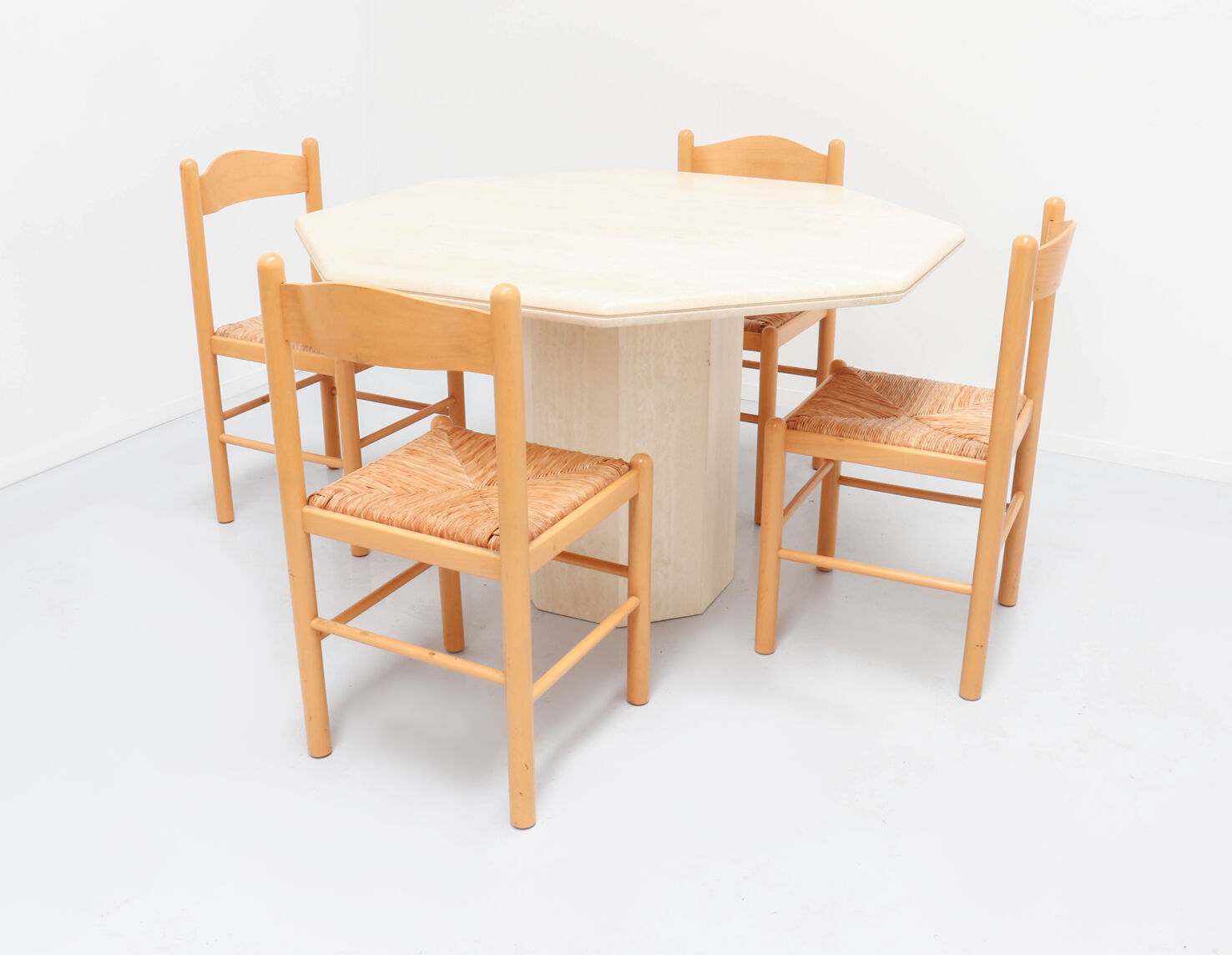 Vintage travertine dining table