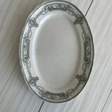 Antique oval earthenware dish