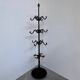 Large ornate cast iron hall tree coat stand with 12 hooks