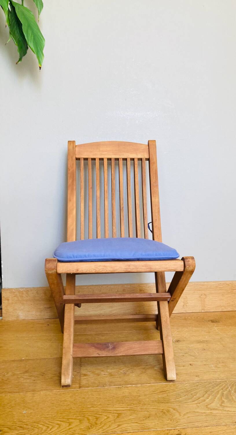 Scandinavian Vintage Folding Garden Chair for Children, Made in Denmark