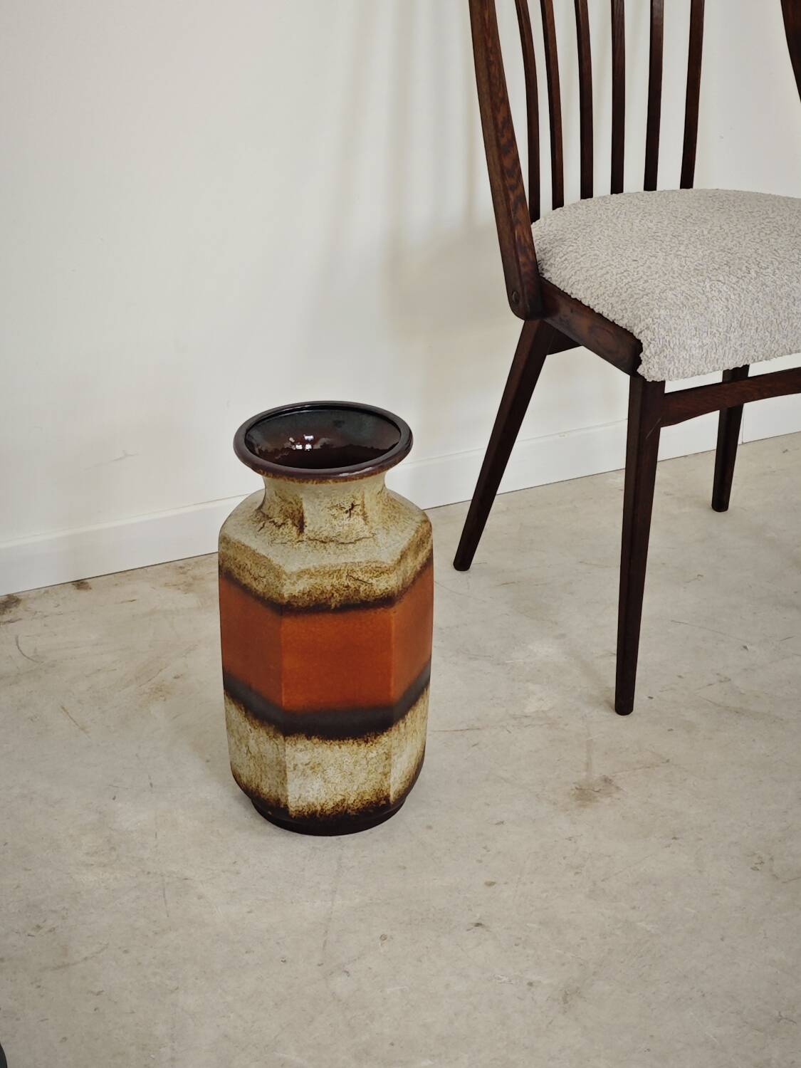 Large flamed ceramic vase Scheurich 297/41