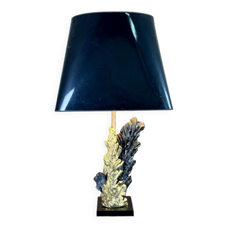 Bronze and resin lamp by Philippe CHEVERNY 1970 signed