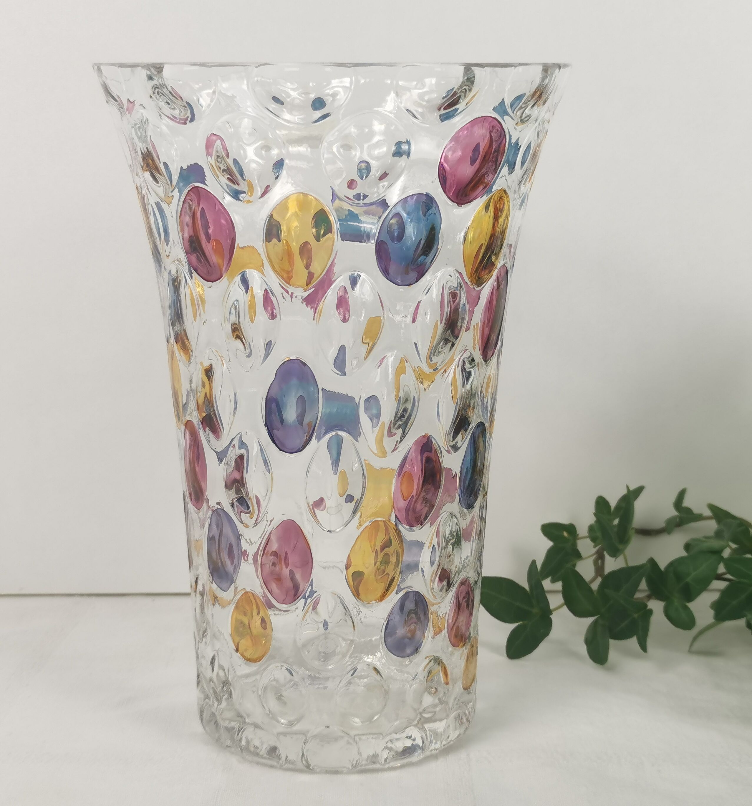 Bohemian crystal vase