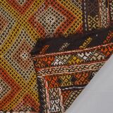 Geometric Turkish Handwoven Kilim Rug sku1628