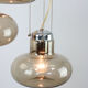 Vintage italian smoked glass chandelier, 1970s