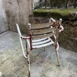 Tolix-style garden armchair