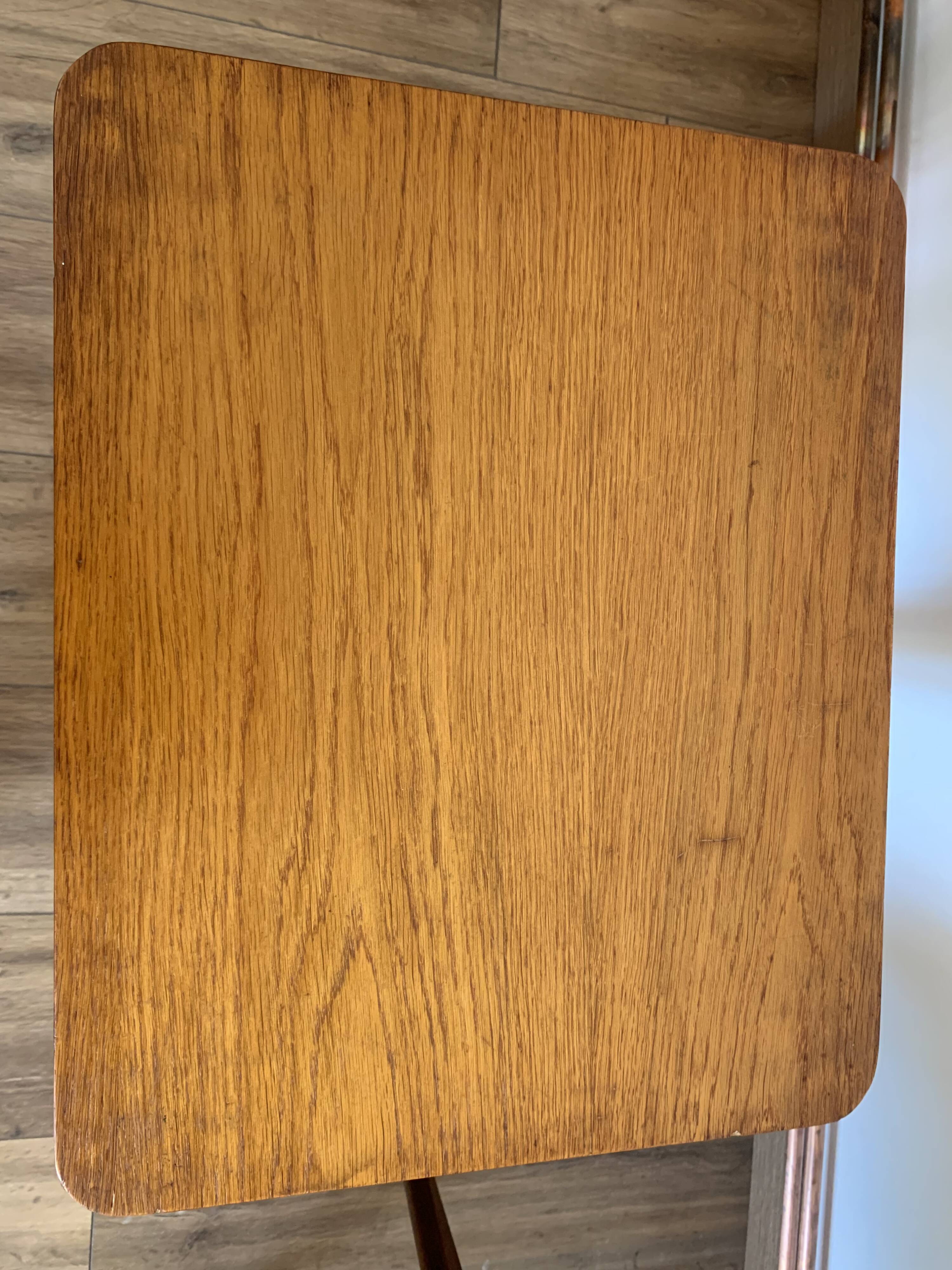 Vintage coffee table on casters
