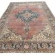 Terracotta Tones Pastel Decorative Vintage Persian Rug, 238x357 Cm