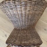Natural woven stool wicker